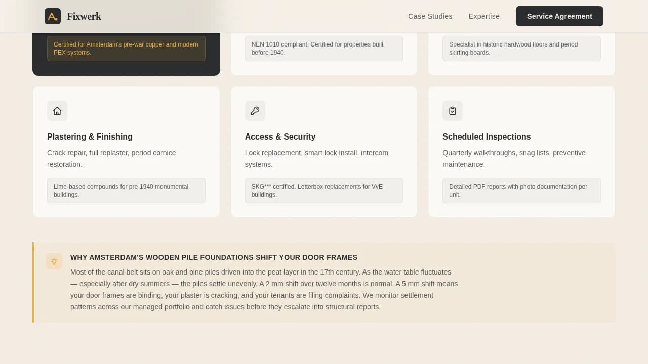 Fixwerk — Reliable B2B Maintenance Landing Page Template