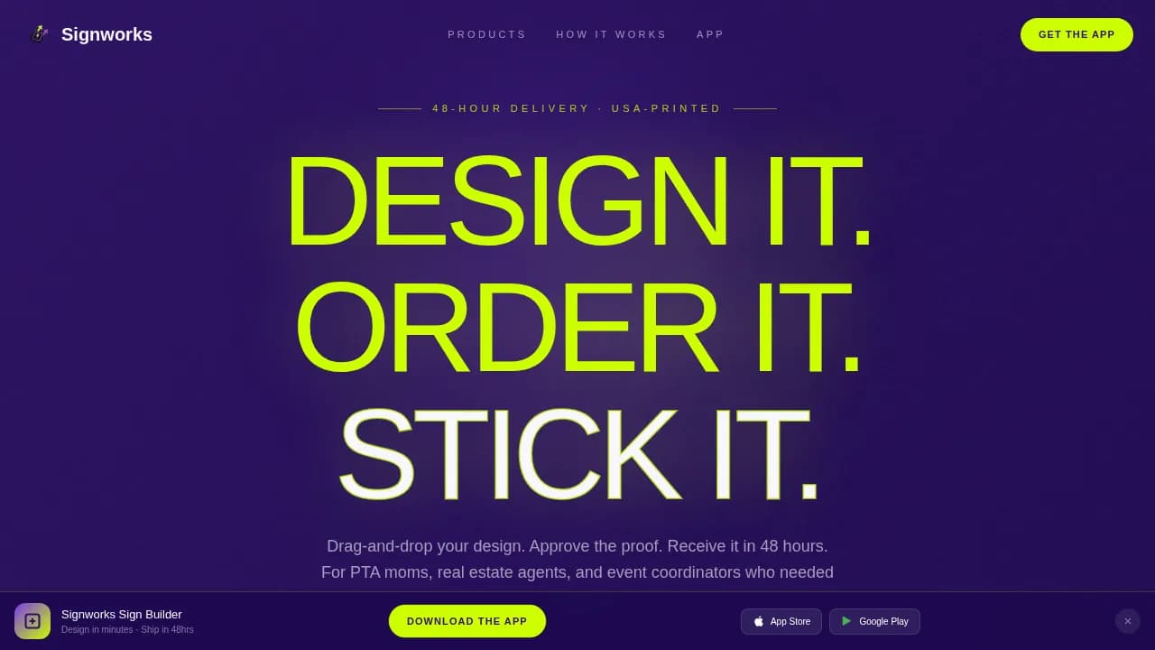 Emblem — Dynamic Signage Craftsperson Landing Page Template