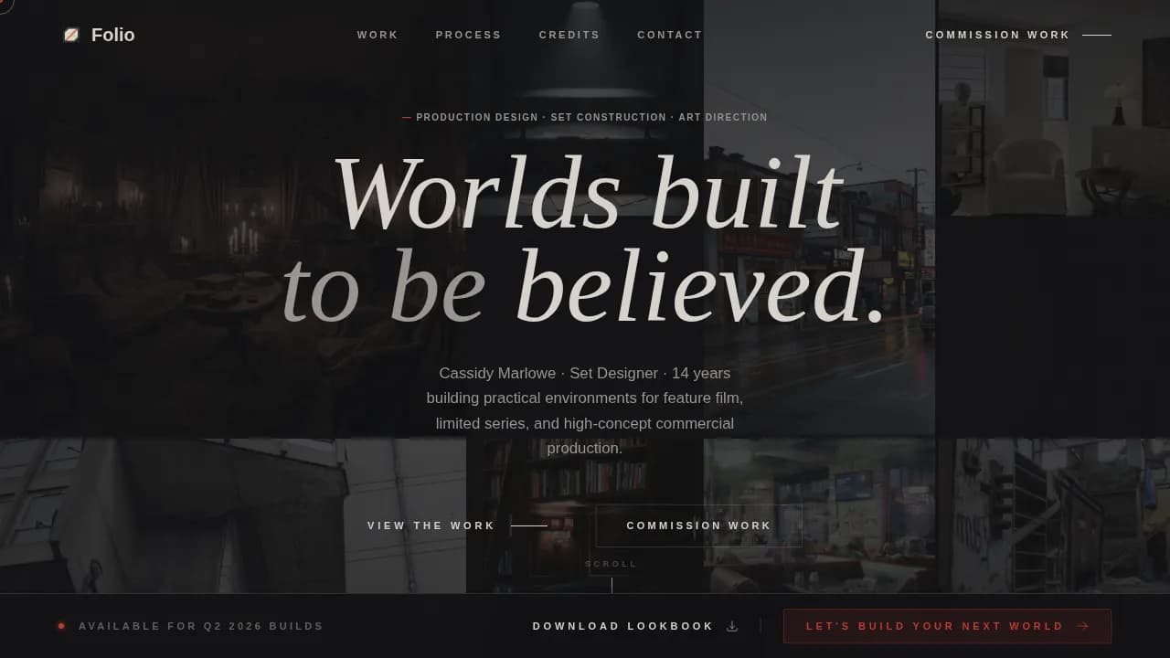 Folio — Minimalist Designer Showcase Landing Page Template