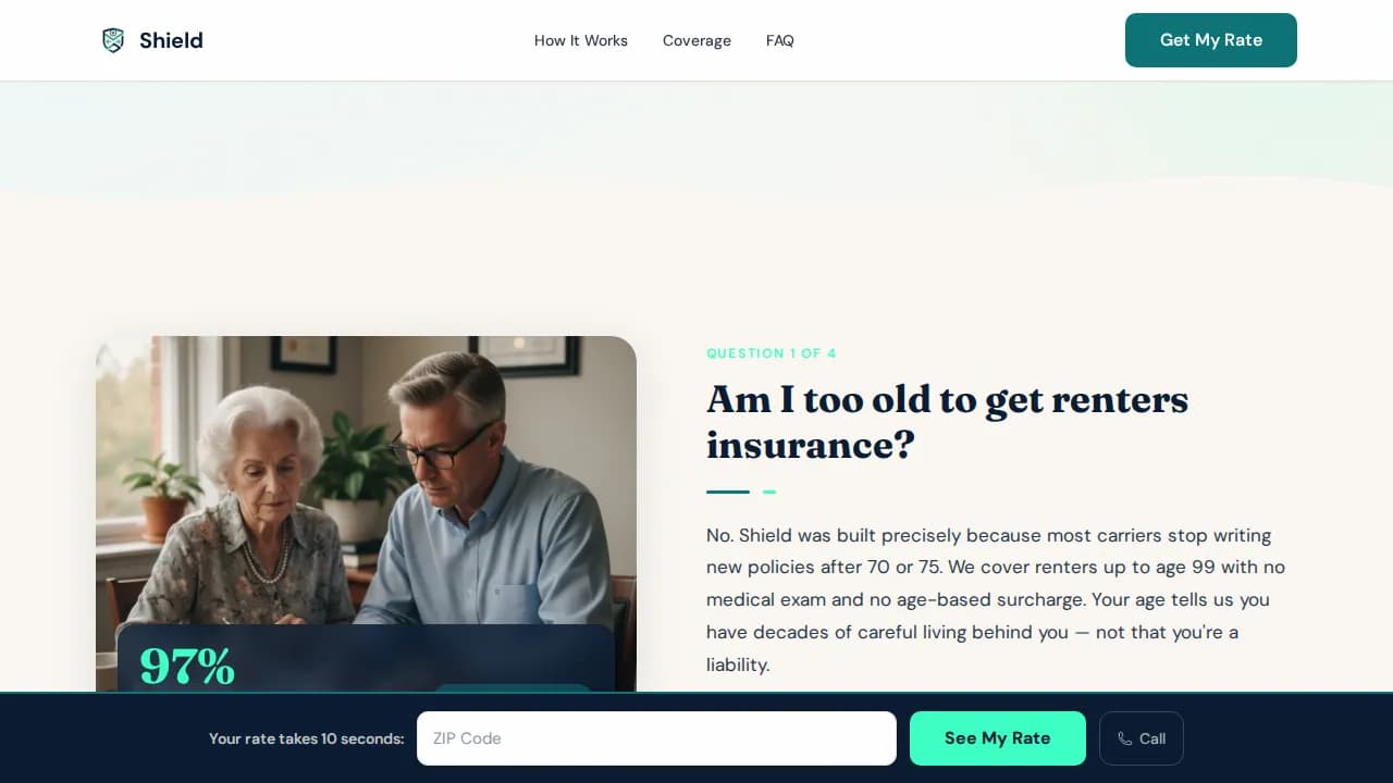 Shield — Comprehensive Senior Insurance Landing Page Template