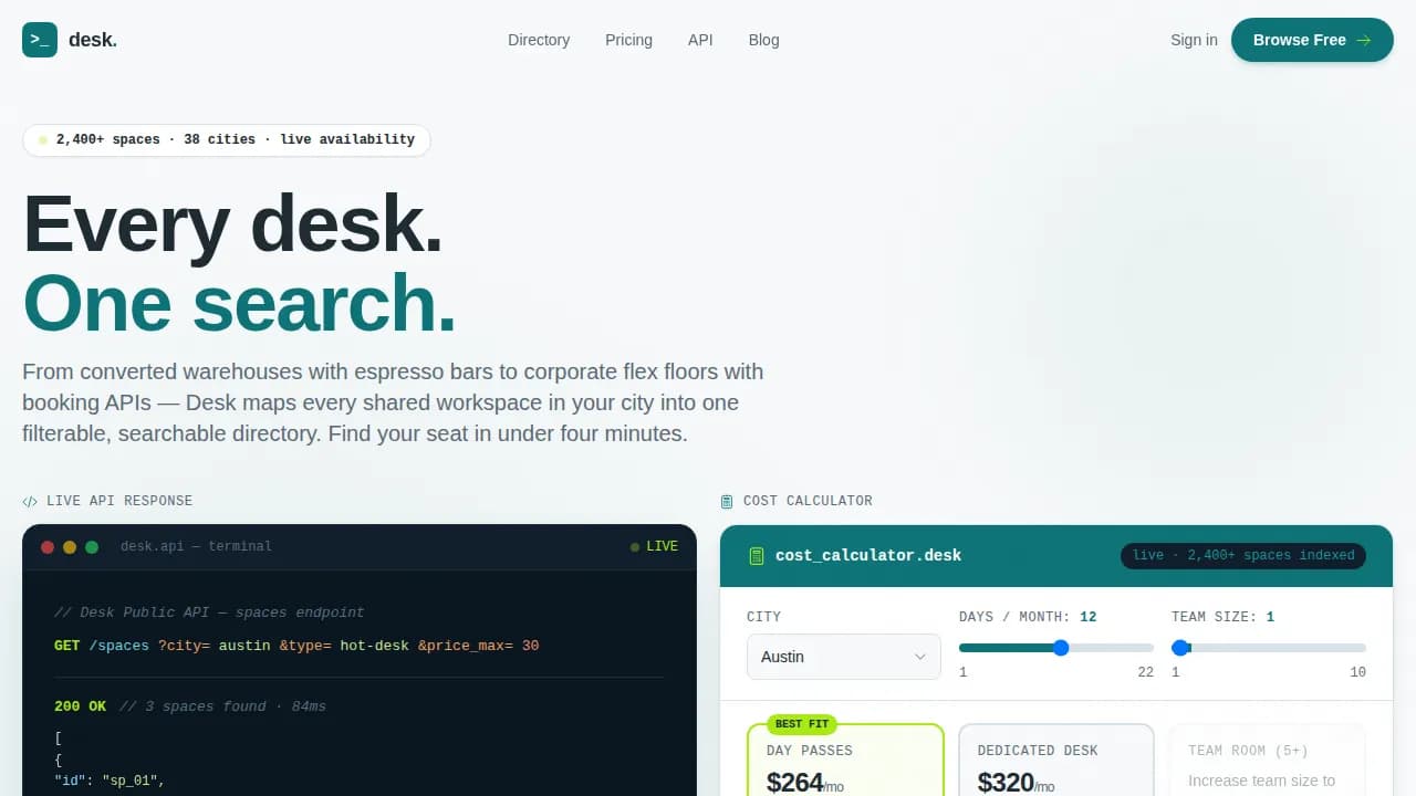 Coworking Digital Presence Reviews & Testimonials Website Template