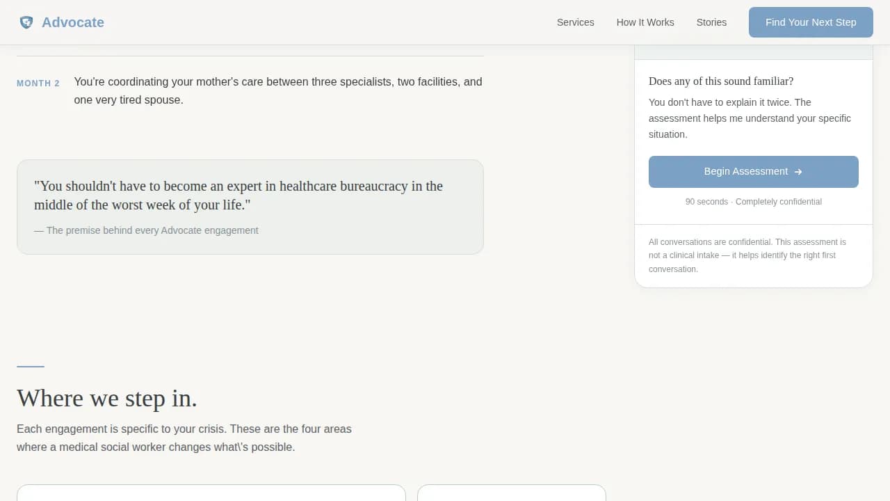 Home Health & Hospice Booking Website Template
