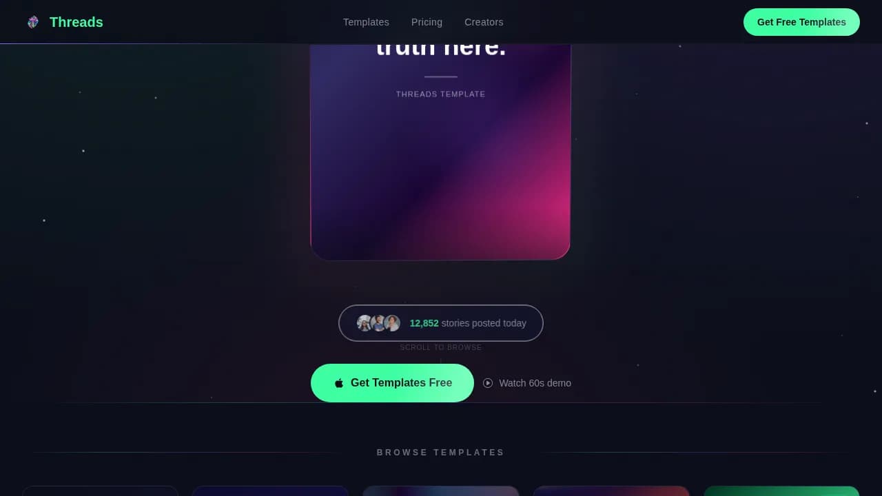 Narrative — Immersive Storytelling Platform Landing Page Template