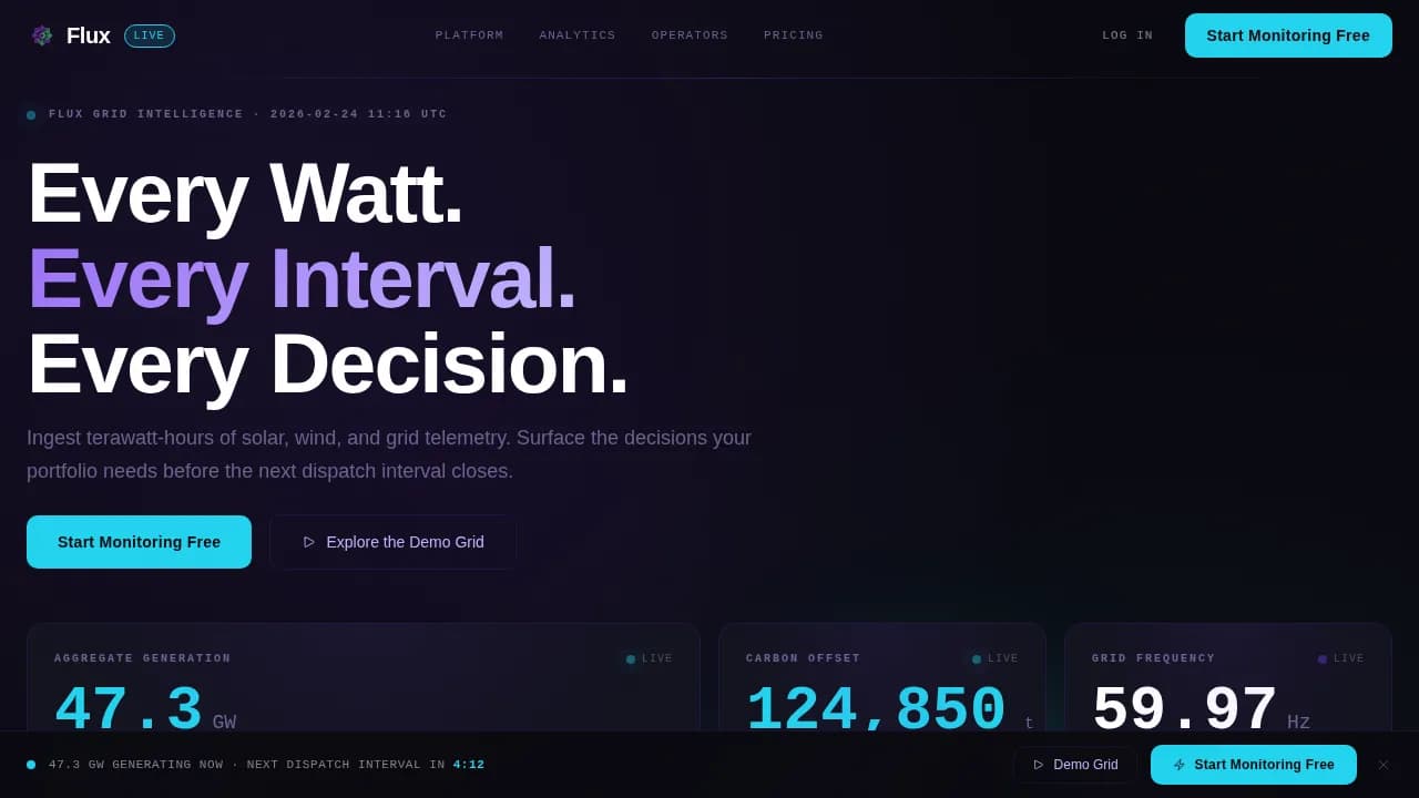 Green Energy Vertical SaaS Portfolio Website Template