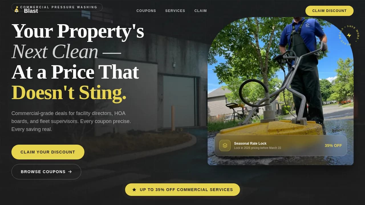 Surge — Professional Power Washing Landing Page Template