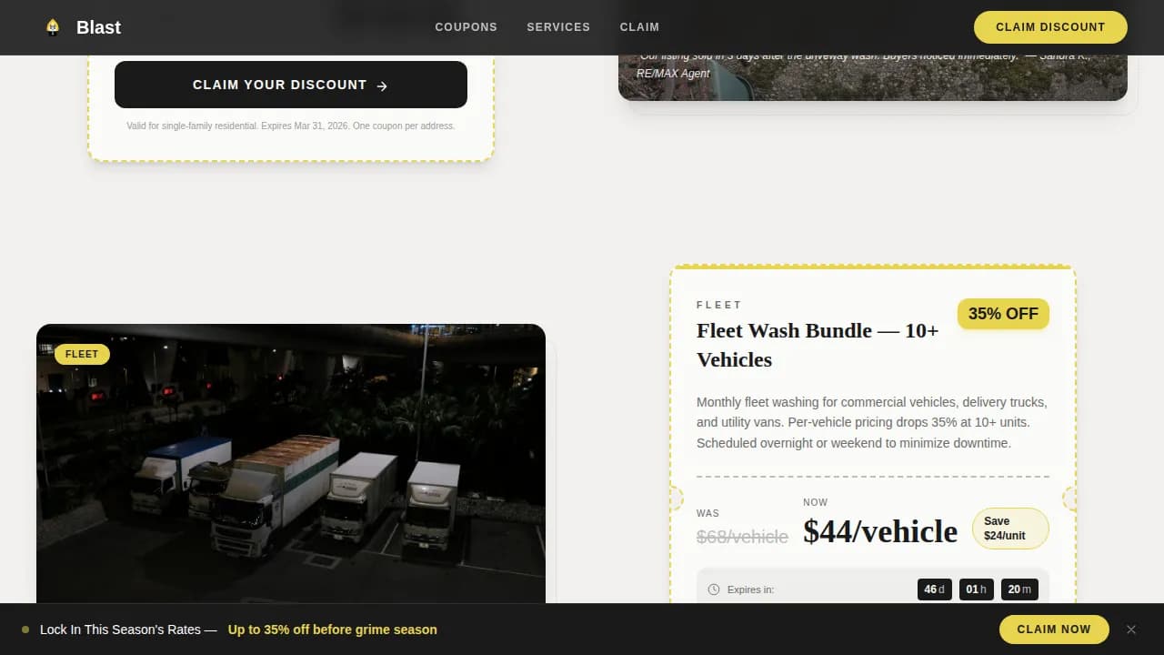 Surge — Professional Power Washing Landing Page Template