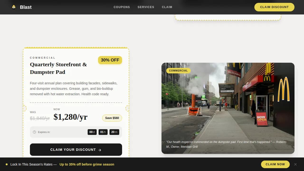 Surge — Professional Power Washing Landing Page Template