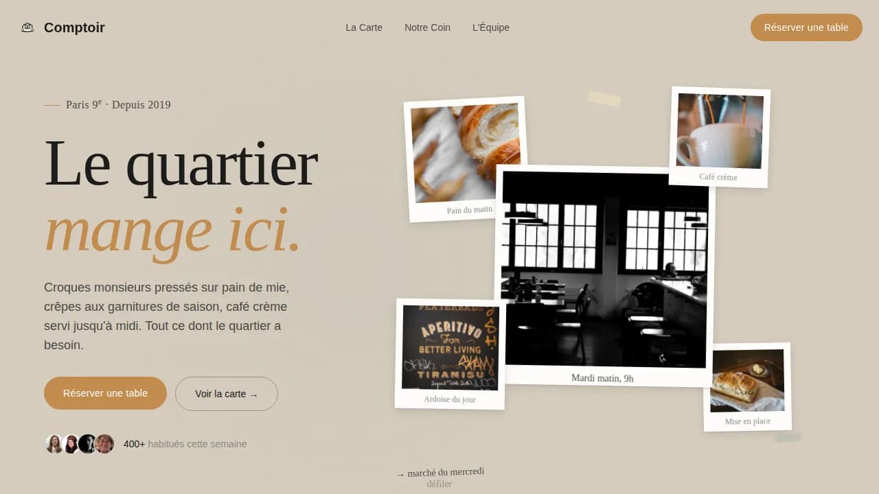 French Dining Professional Website Template
