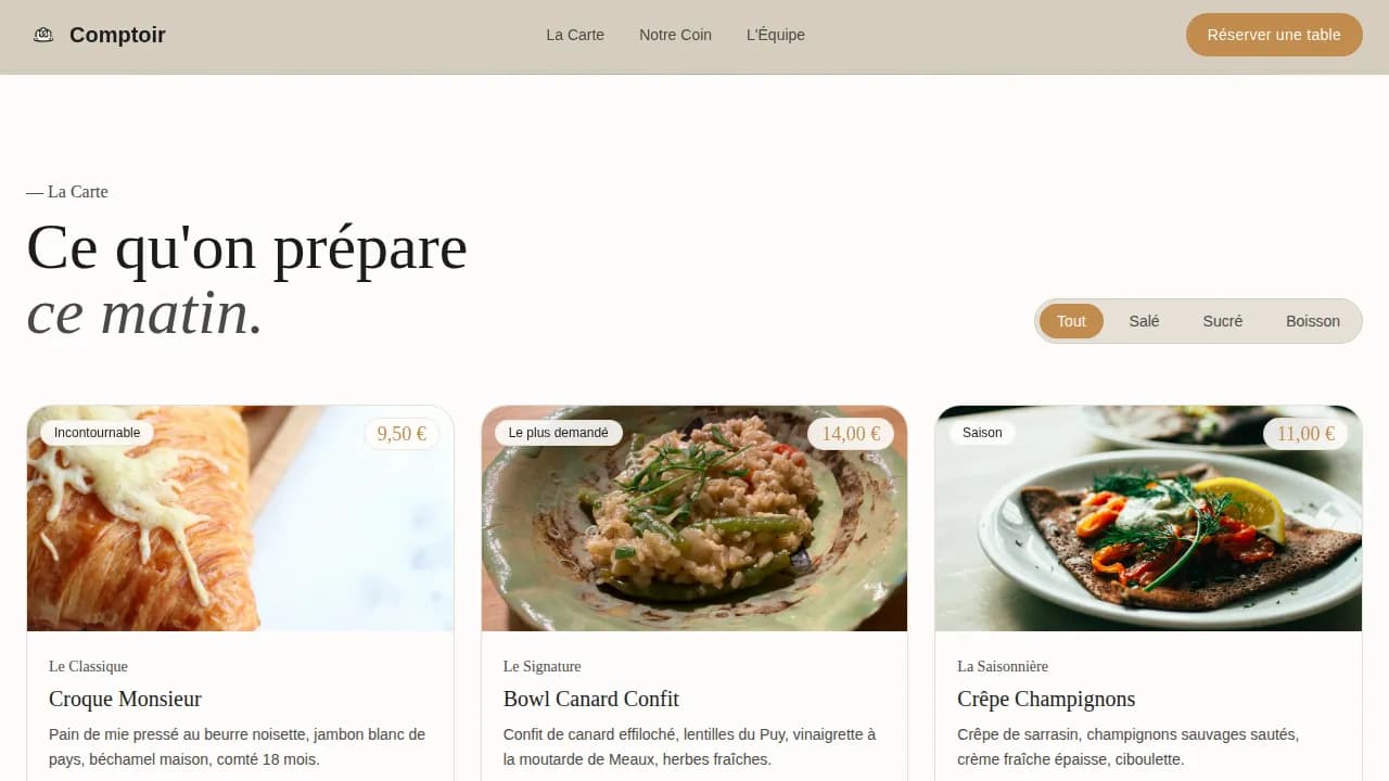 French Dining Professional Website Template