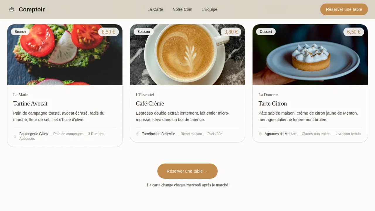 French Dining Professional Website Template