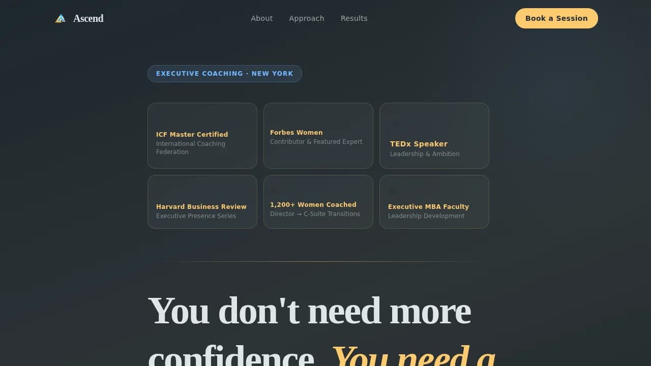 Business Coaching & Mentoring Professional Website Template