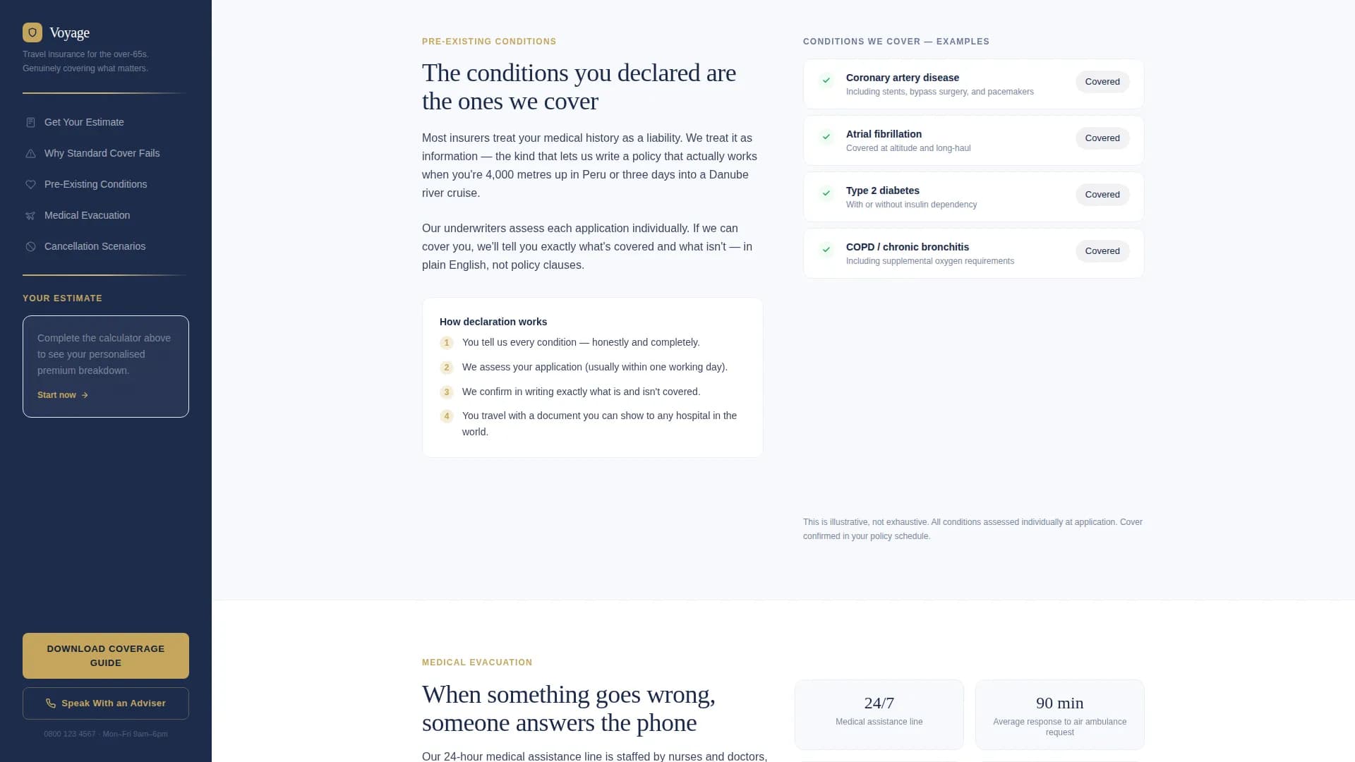 Wanderlust — Premium Travel Protection Landing Page Template