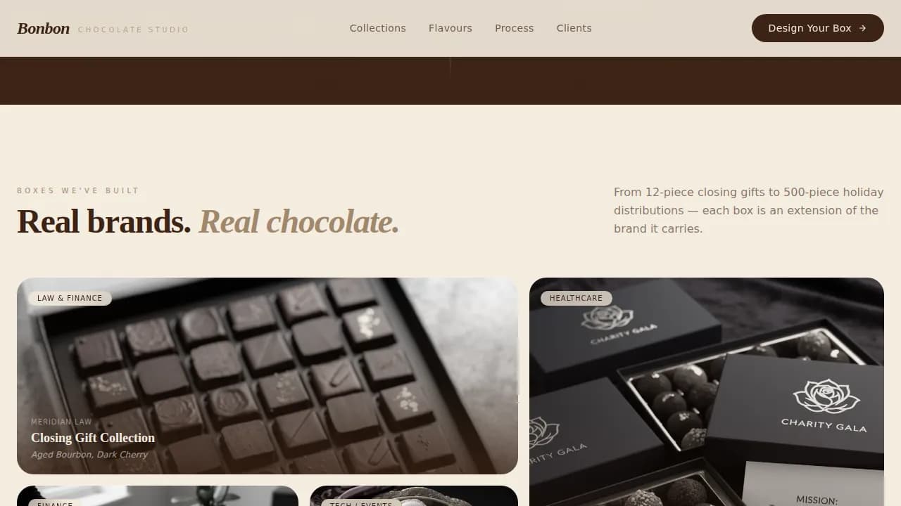 Chocolate & Confectionery Professional Website Template