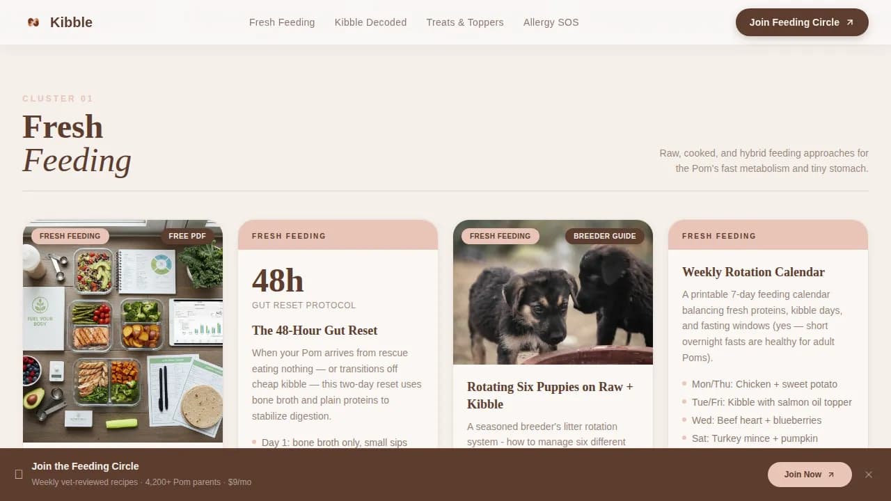 Pomeranian Blog Website Template