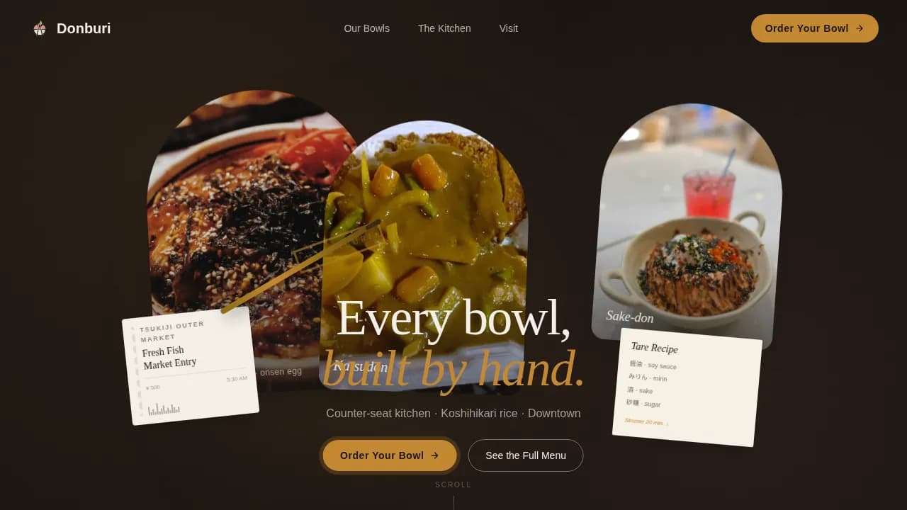Japanese Cuisine & Dining Professional Website Template