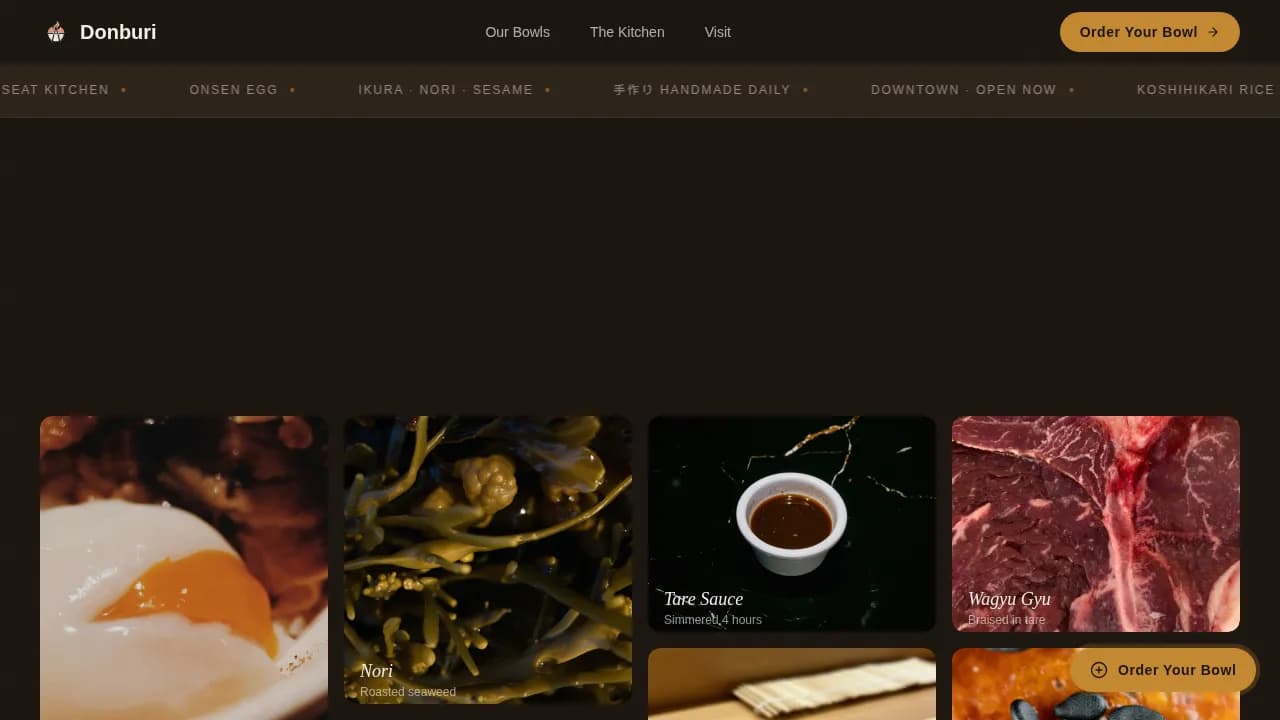 Japanese Cuisine & Dining Professional Website Template
