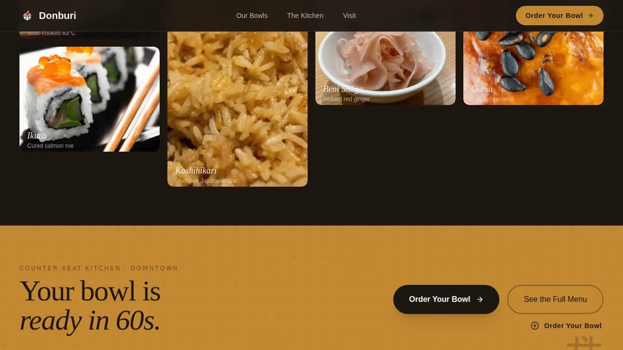 Japanese Cuisine & Dining Professional Website Template