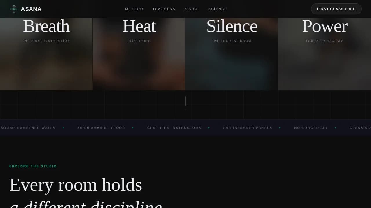 Infrared Yoga Studio Premium Website Template
