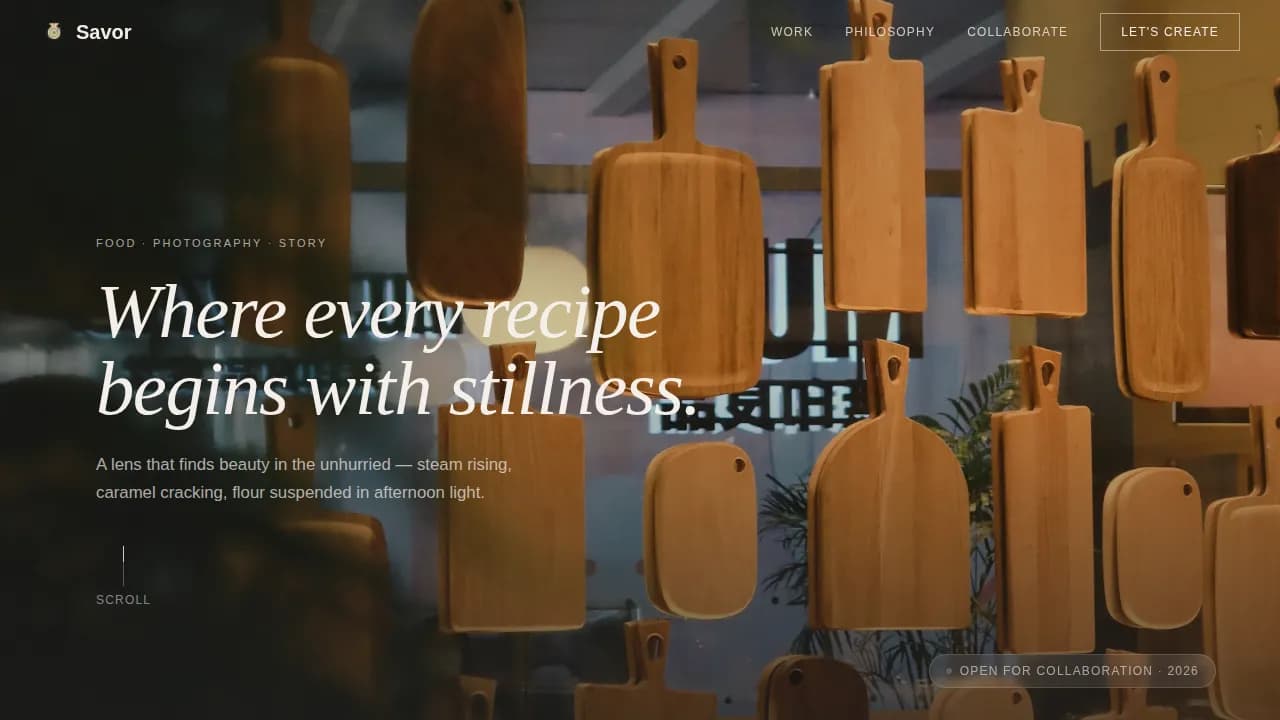 Chef & Culinary Personality Blog Website Template