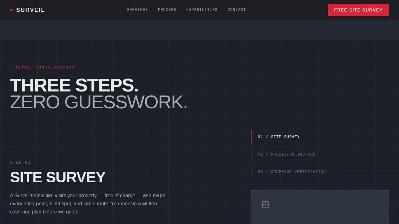 Surveil - Precision CCTV Installation Landing Page Template