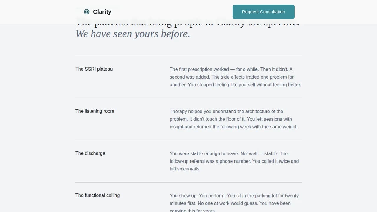 Depression Care Professional Website Template
