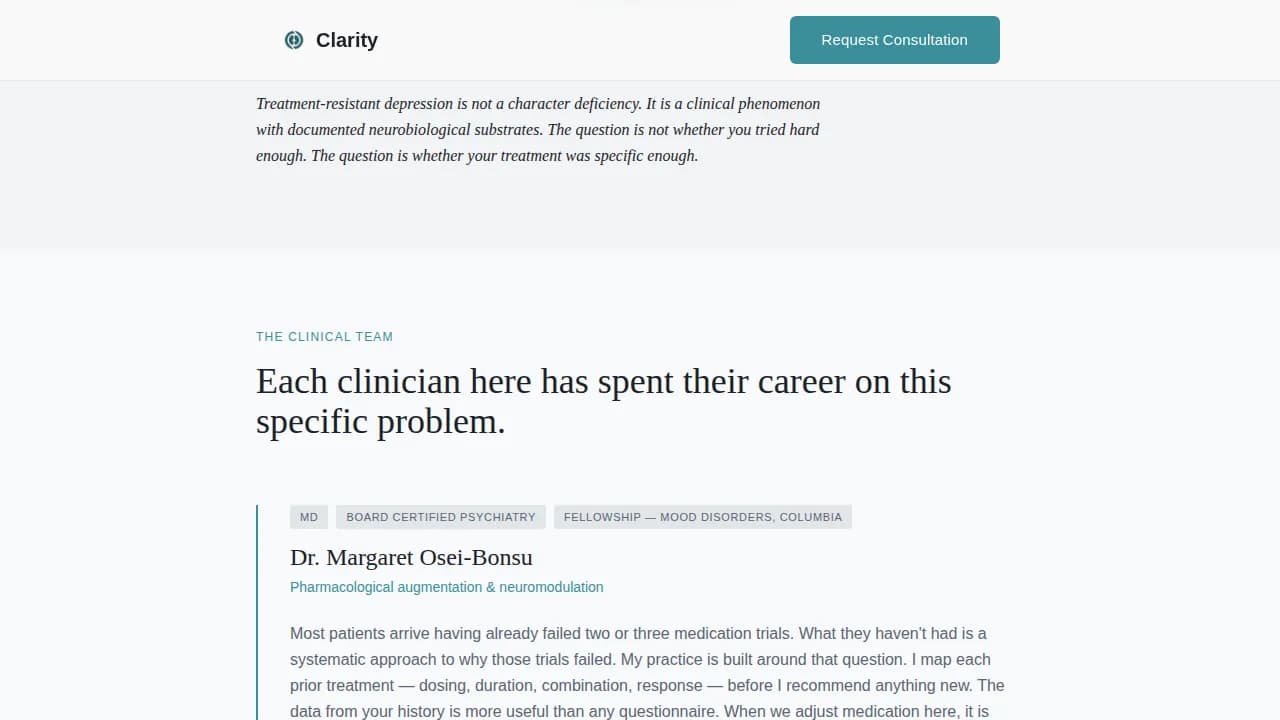 Depression Care Professional Website Template