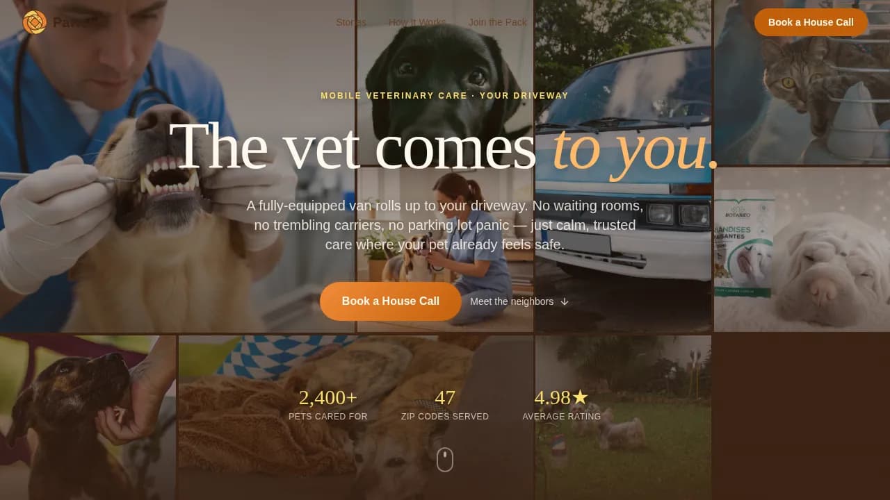 Veterinary Clinic Booking Website Template