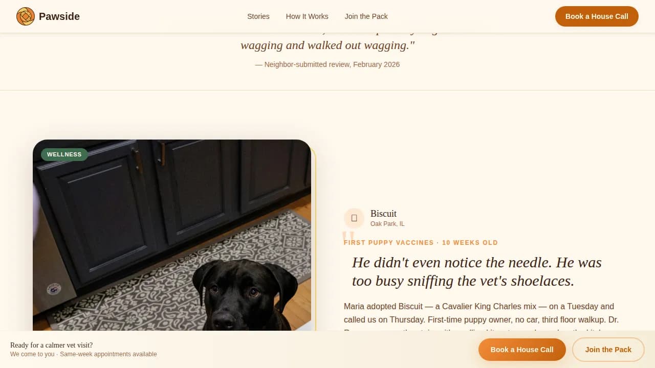 Veterinary Clinic Booking Website Template