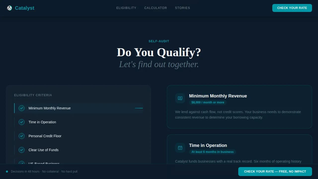 Small Business Owner Finance Cost Calculator Website Template