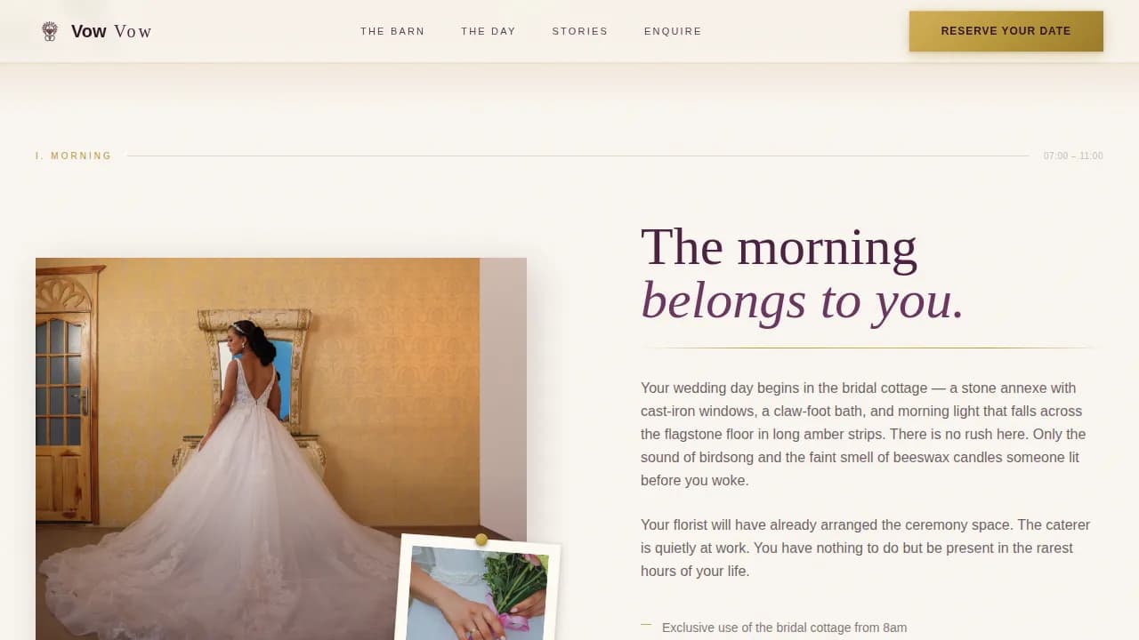 Bohemian Wedding Professional Website Template