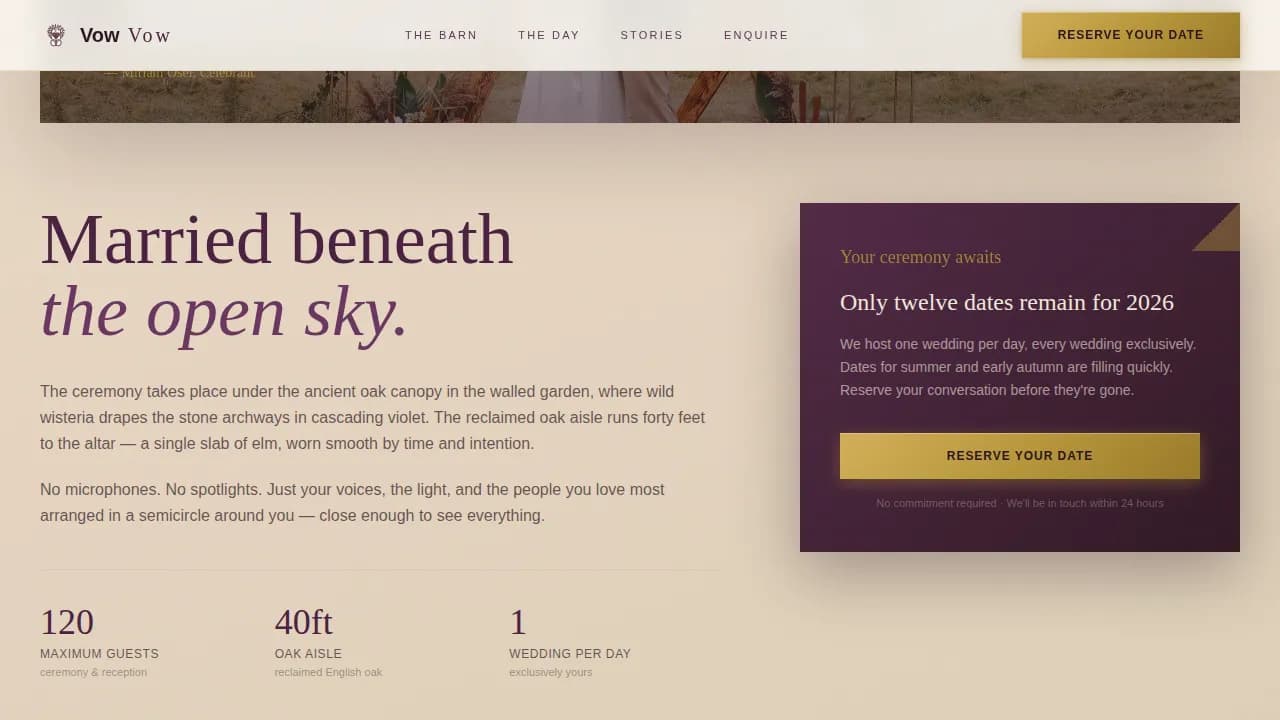 Bohemian Wedding Professional Website Template
