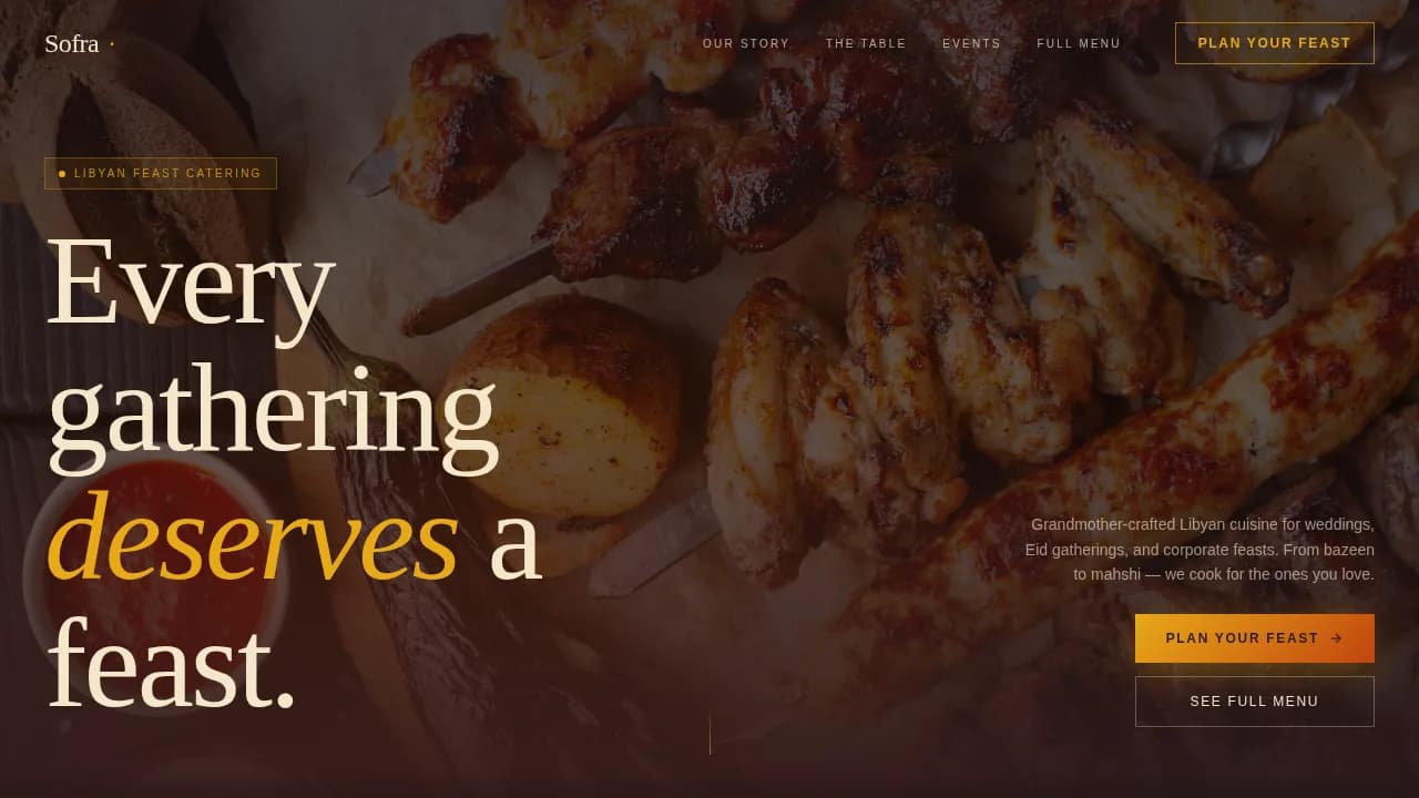 Libyan Cuisine Professional Website Template