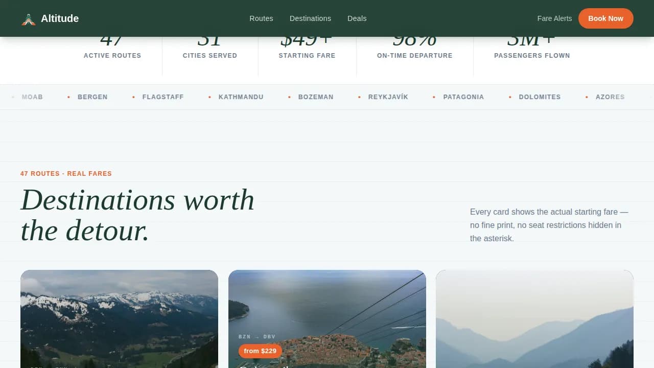 Airline & Aviation Booking Website Template