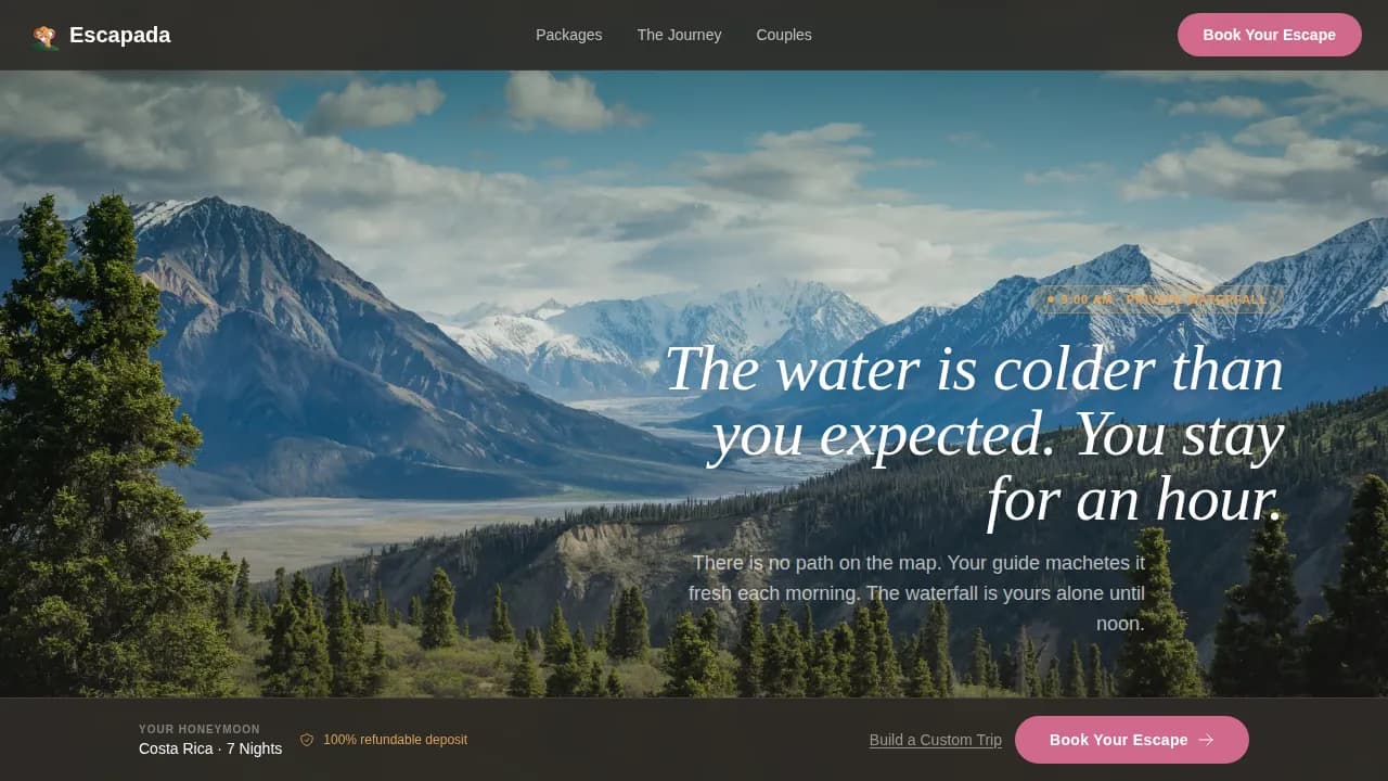 Costa Rica Travel Booking Website Template