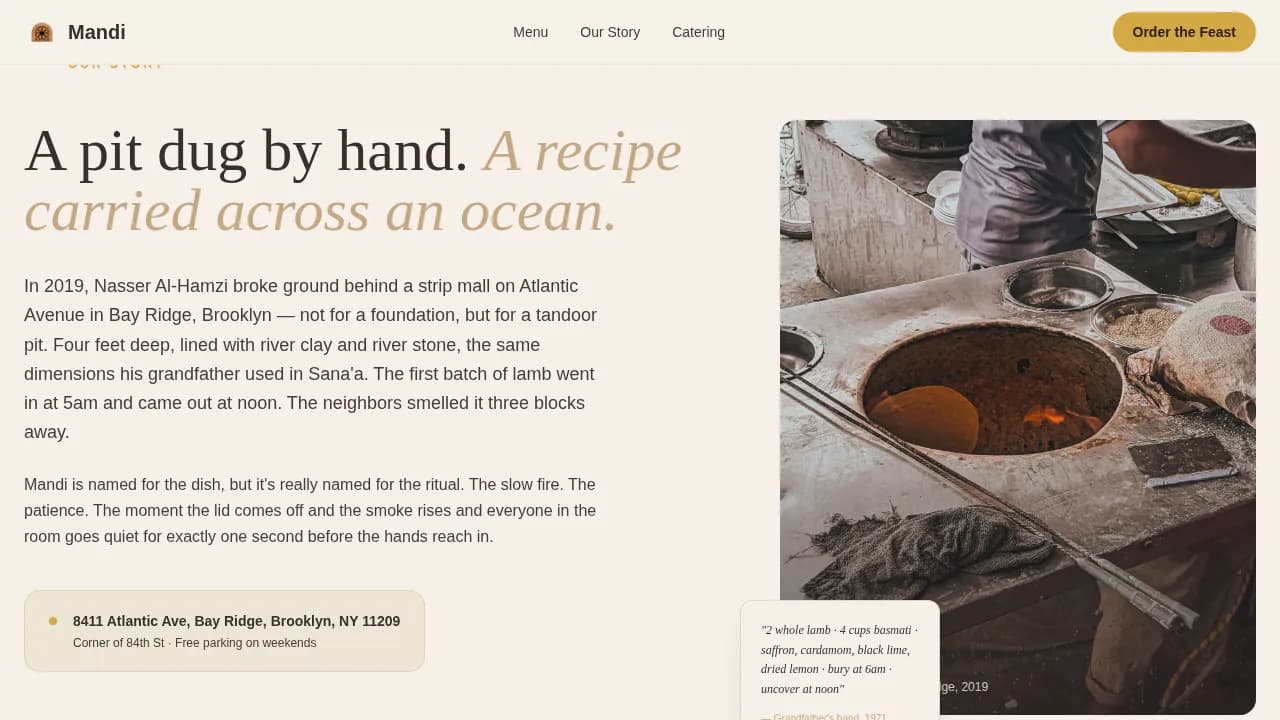 Middle Eastern Cuisine & Dining Complete Professional Website Template