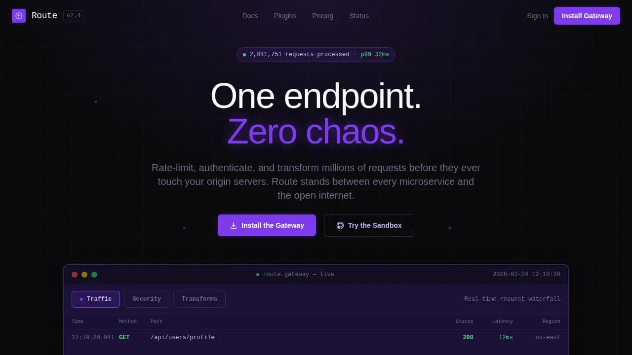 Bridge — Intelligent API Operations Landing Page Template