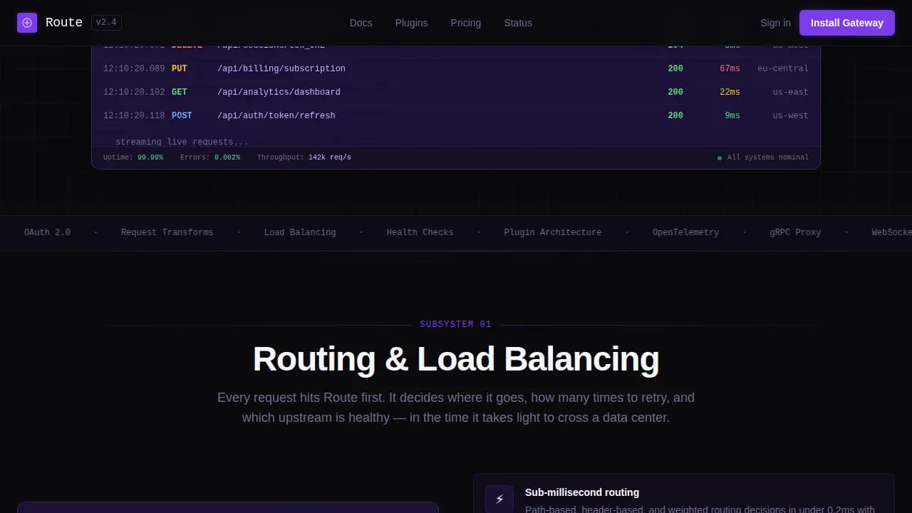 Bridge — Intelligent API Operations Landing Page Template
