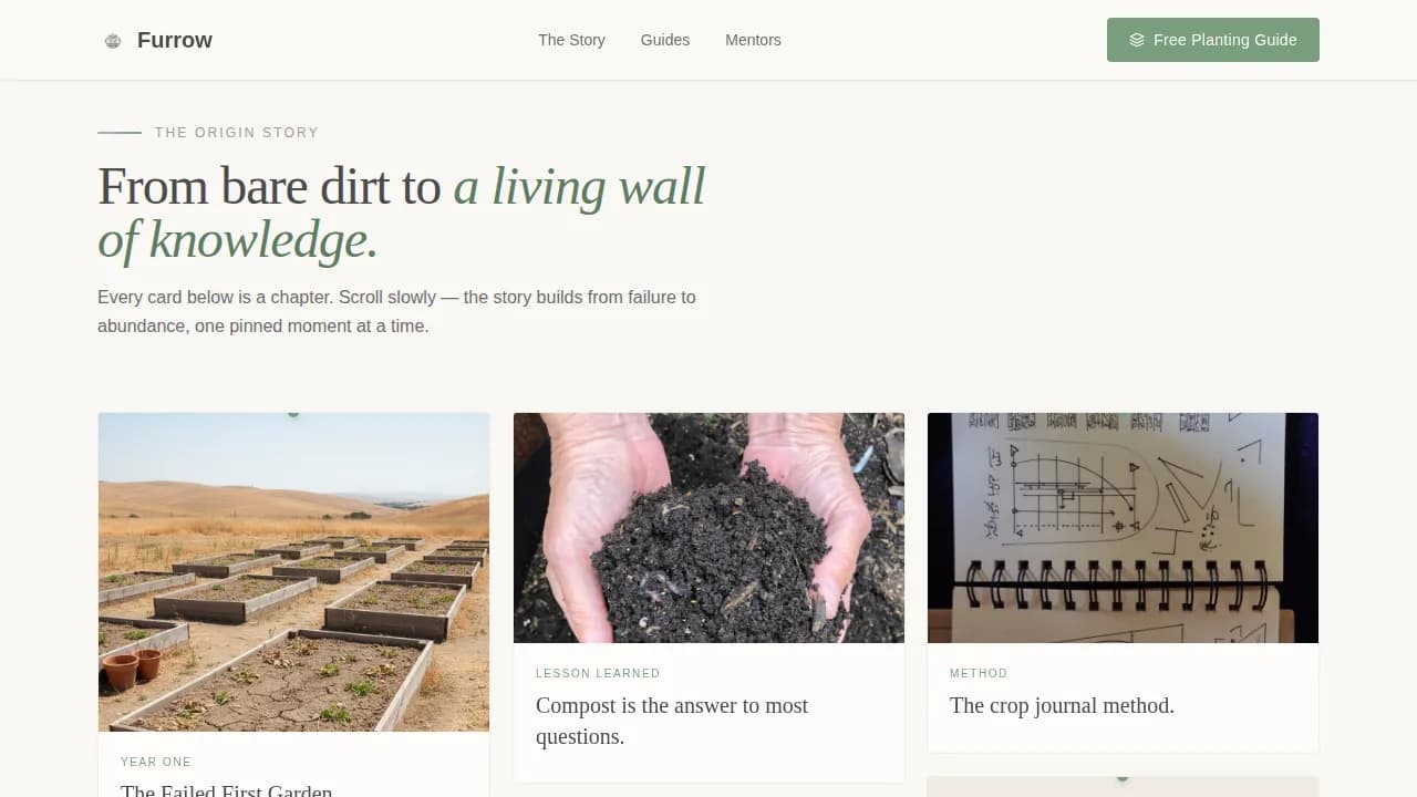 Harvest — Seasonal Agriculture Blog Landing Page Template