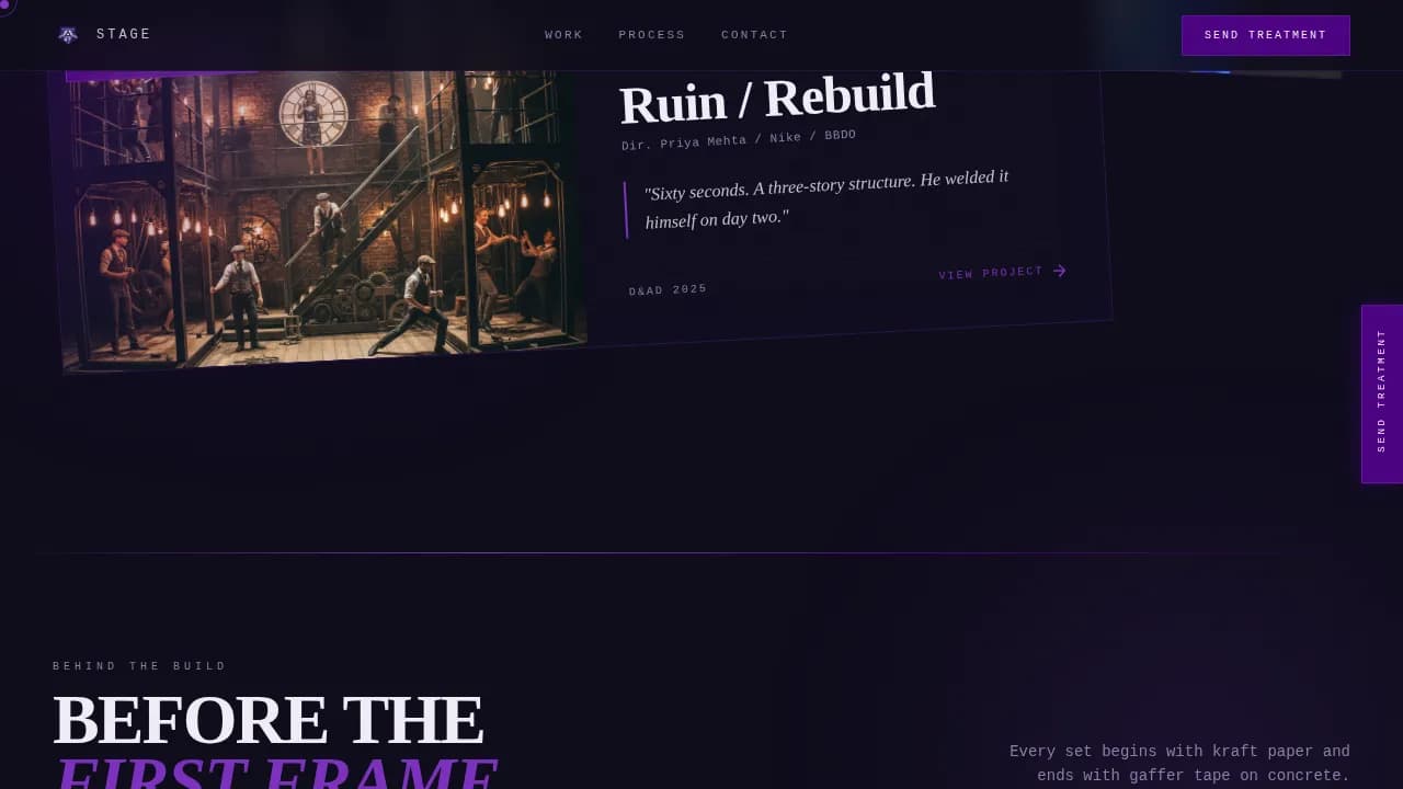 Set Designer Portfolio Reviews Website Template