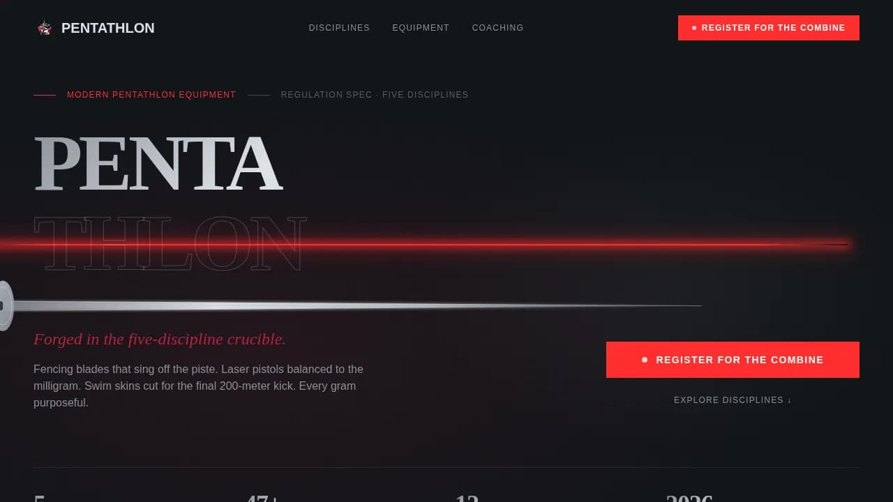 Pentathlon Pricing Website Template