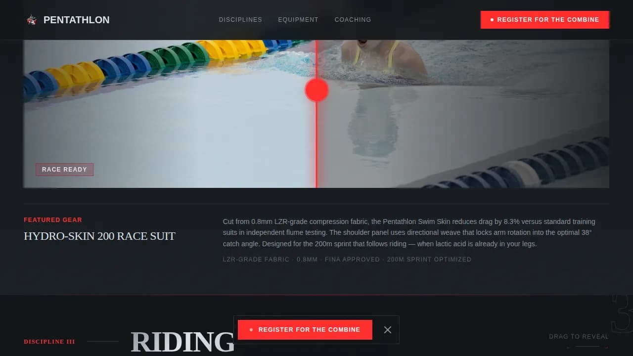 Pentathlon Pricing Website Template