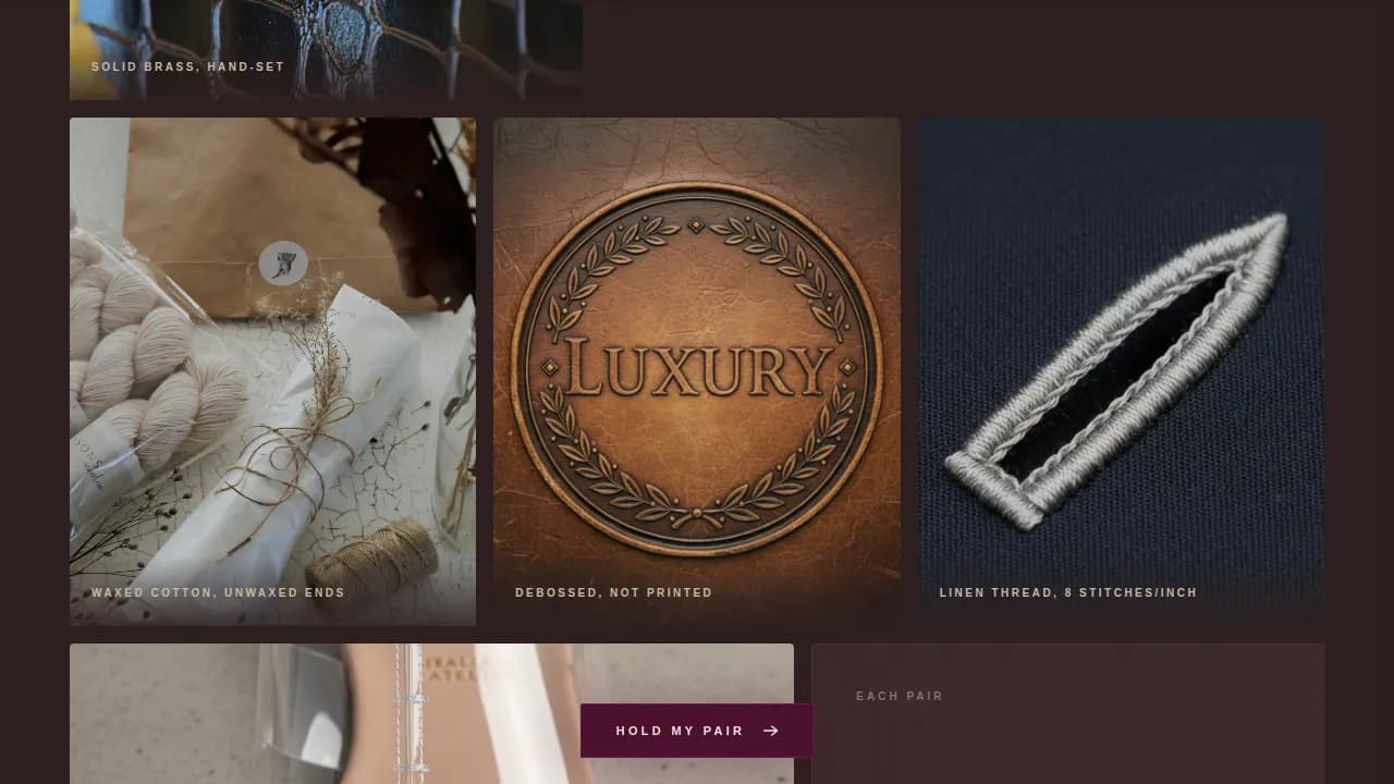 Tread — Premium Vintage Footwear Landing Page Template