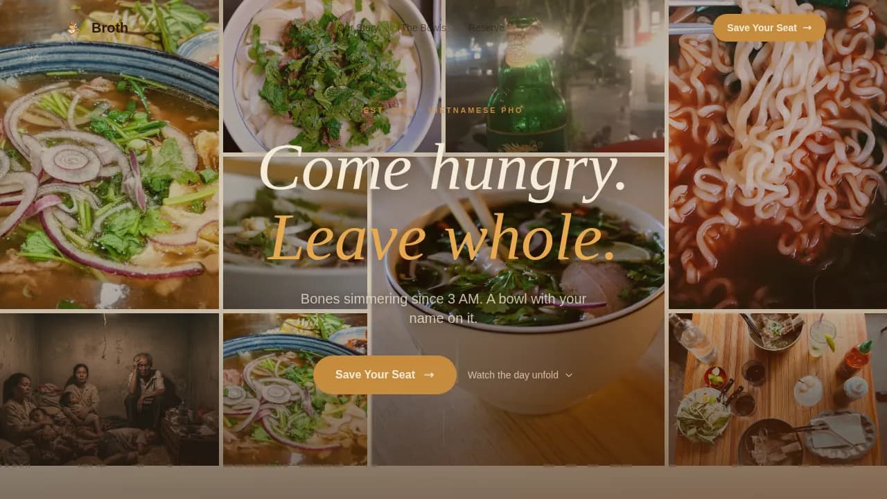 Simmer — Handcrafted Asian Cuisine Landing Page Template