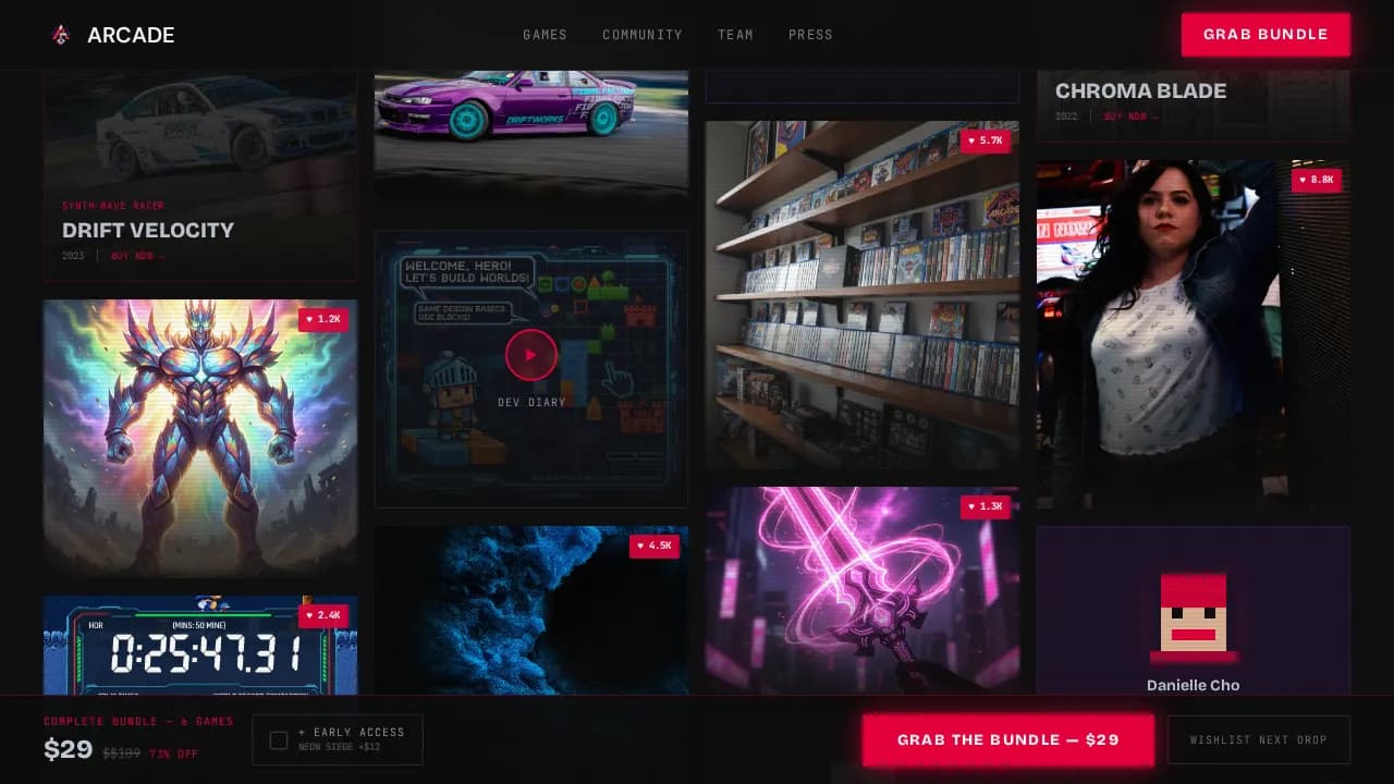 Launch — Cutting-Edge Game Studio Landing Page Template