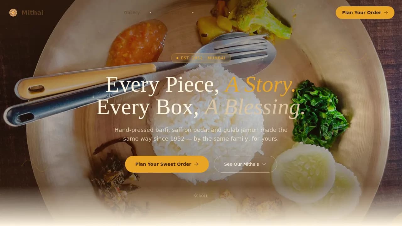 Regional & Specialty Restaurant Professional Website Template