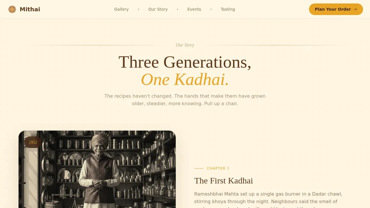 Regional & Specialty Restaurant Professional Website Template