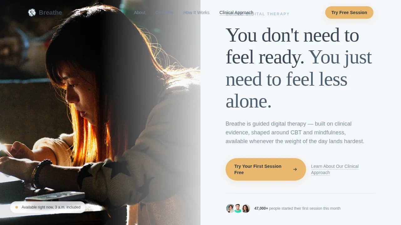 Serenity — Therapeutic Mental Health Coaching Landing Page Template