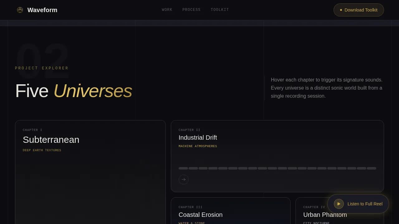 Resonance — Professional Audio Engineering Landing Page Template
