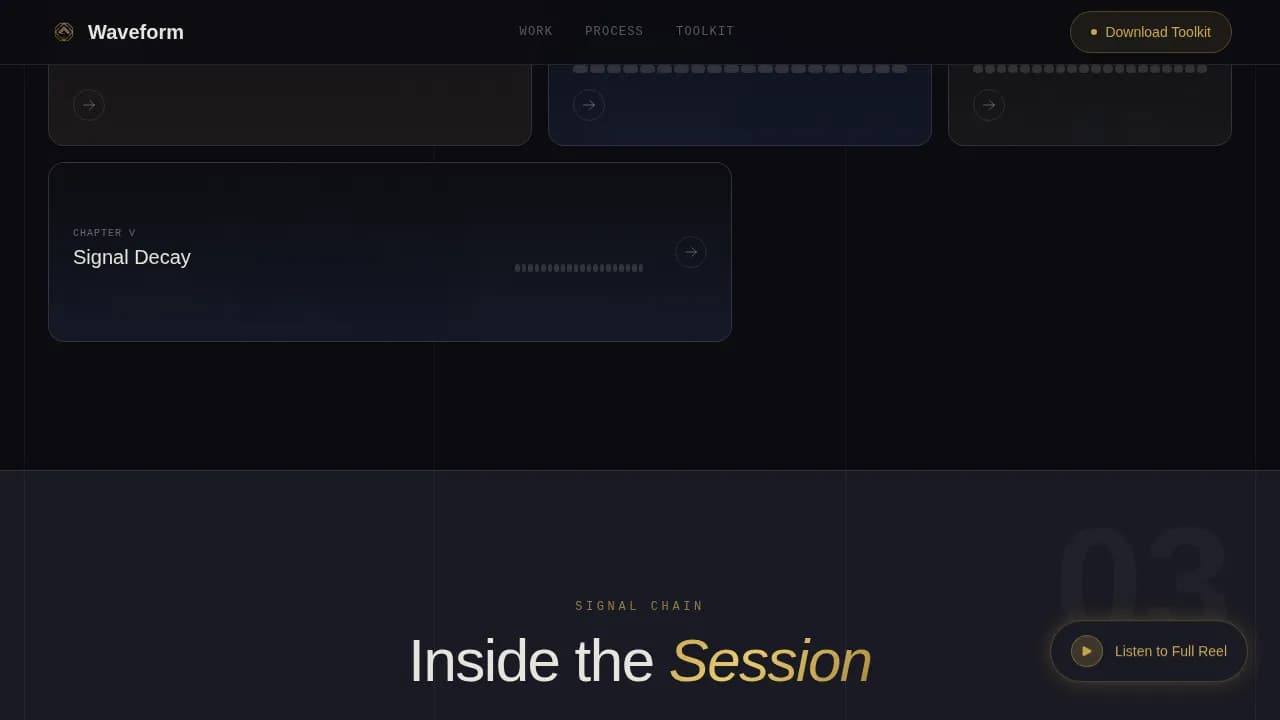 Resonance — Professional Audio Engineering Landing Page Template