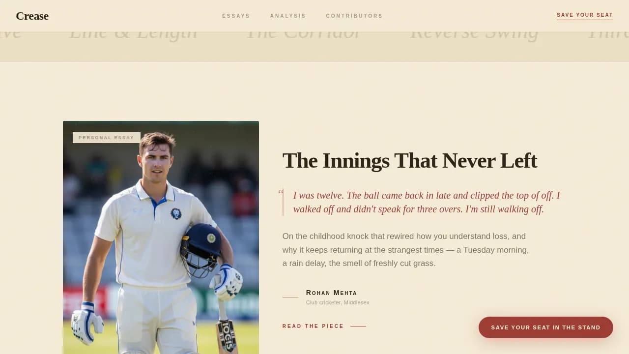 Sports Blog Pre-Launch Website Template